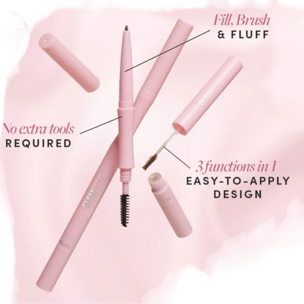 Glamnetic 3 in 1 Brow it All Eyebrow Pencil Eyebrow Gel Eyebrow Brush in Taupe - Picture 7 of 9